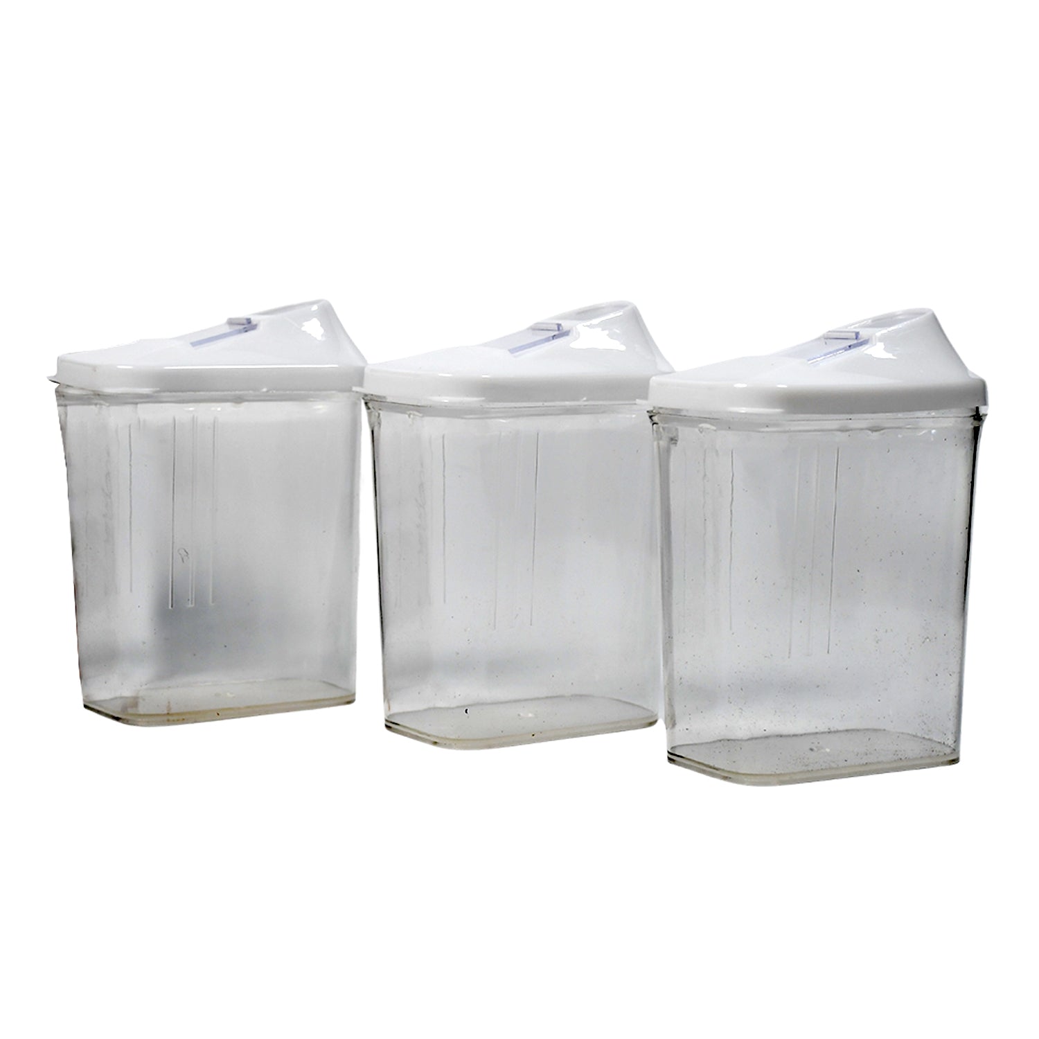 2782 Kitchen Storage Jars & Container Set 3pc , Transparent Jar Set For home & Kitchen Use DeoDap 2782 Kitchen Storage Jars & Container Set 3pc , Transparent Jar Set For home & Kitchen Use DeoDap